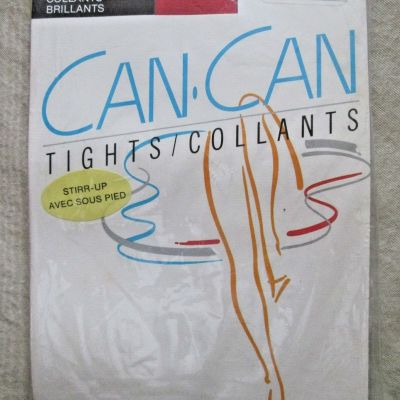 RARE Vtg CAN-CAN Giltex Hoisery Red Shimmery Stirrup Tights Dance Aerobics Sz B